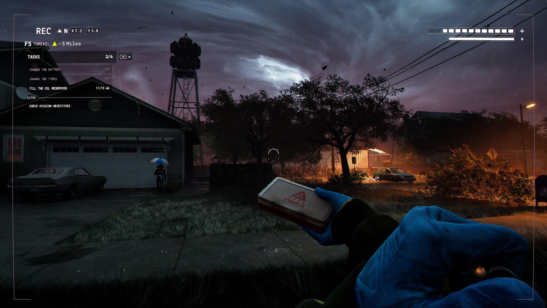 Funnel Runners gameplay during a severe tornado warning
